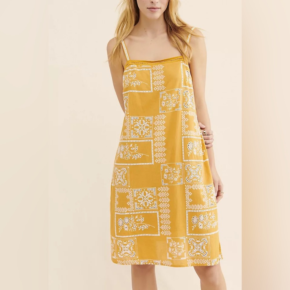 Anthropologie Sibyl Embroidered Dress